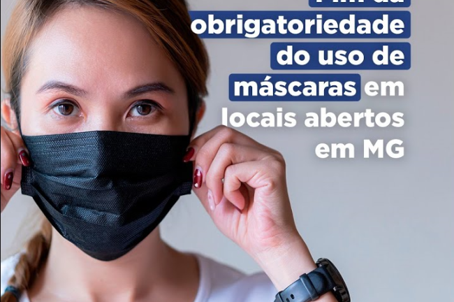 Uso de máscaras em locais abertos em Minas passa a ser facultativo a partir de sábado 11/03/2022