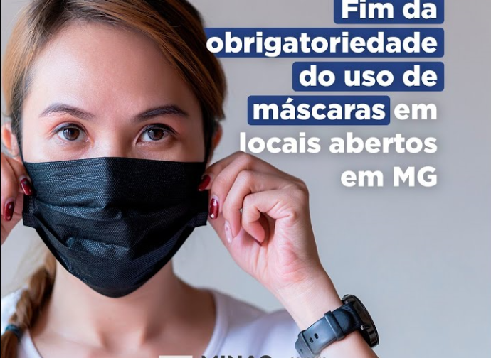 Uso de máscaras em locais abertos em Minas passa a ser facultativo a partir de sábado 11/03/2022